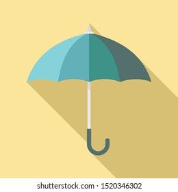 Rainy umbrella icon. Flat illustration of rainy umbrella vector icon for web design