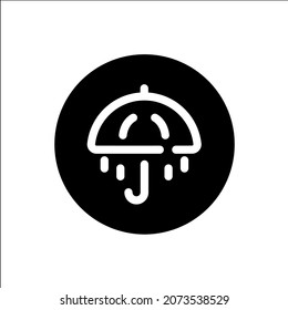 Regenschirmsymbol, einfacher Vektorgrafik-Stil