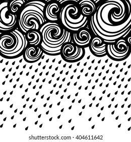 Rainy vector background