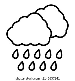 Rainy Vektorsymbol. Kann für Druck-, Mobil- und Web-Anwendungen verwendet werden.
