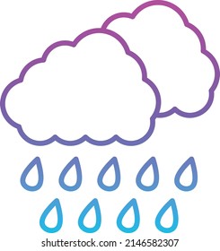 Rainy vector icon. Can be used for printing, mobile and web applications.