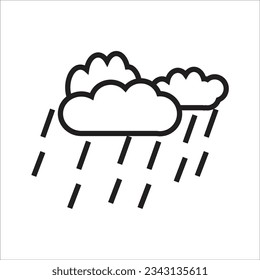 rainy vector icon line new