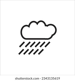 línea de icono de vector de lluvia nueva