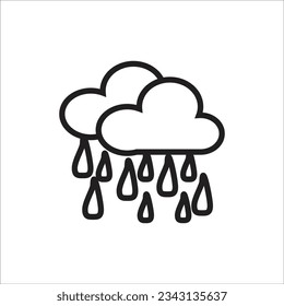 rainy vector icon line new