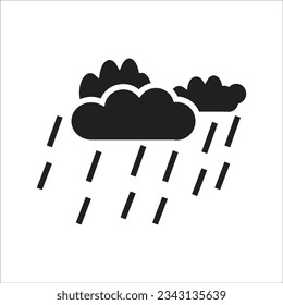 línea de icono de vector de lluvia nueva