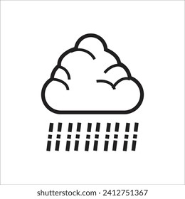 rainy vector icon line template