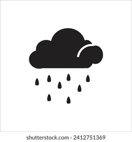rainy vector icon line template