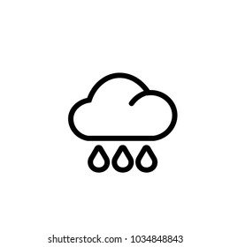 Rainy vector icon.Cloud symbol. Modern illustration for web and mobile apps design