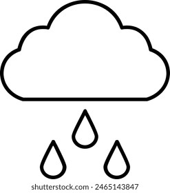 Rainy Vector Line Icon Design