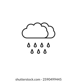 Rainy vector line icon icons design