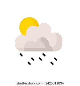 Rainy weather cloud Ai icon