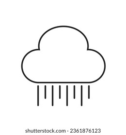 rainy weather cloud flat icon vector