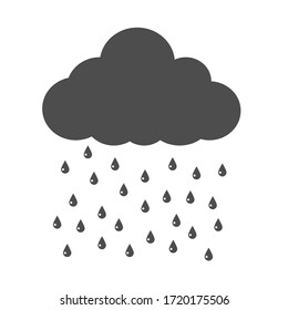 Rainy weather cloud icon vector rain illustration logo template