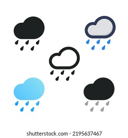 Rainy Weather Forecast Icon Pack