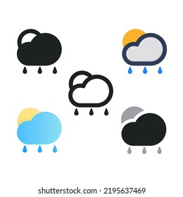 Rainy Weather Forecast Icon Pack
