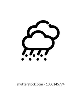 Rainy weather forecast rainfall icon, vector, eps10