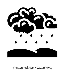 rainy weather glyph icon vector. rainy weather sign. isolated symbol illustration