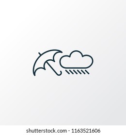 Rainy weather icon line symbol. Premium quality isolated umbrella element in trendy style.