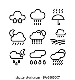 rainy weather icon or logo isolated sign symbol vector illustration - Collection of high quality black style vector icons
