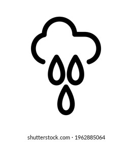 rainy weather icon or logo isolated sign symbol vector illustration - high quality black style vector icons
