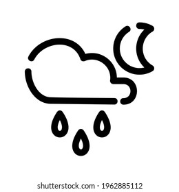 rainy weather icon or logo isolated sign symbol vector illustration - high quality black style vector icons
