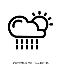rainy weather icon or logo isolated sign symbol vector illustration - high quality black style vector icons

