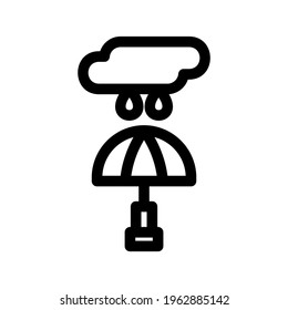 rainy weather icon or logo isolated sign symbol vector illustration - high quality black style vector icons

