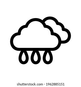 Icono de clima lluvioso o logotipo símbolo de seña aislado ilustración vectorial de alta calidad estilo negro iconos vectoriales
