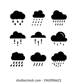 rainy weather icon or logo isolated sign symbol vector illustration - Collection of high quality black style vector icons

