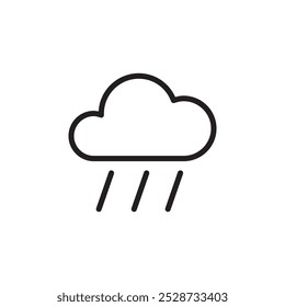 Rainy weather icon Outline vector for web ui