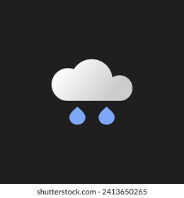 Rainy weather icon or Rainy weather sign vector isolated. Best Rainy weather icon for apps, websites, print design, and more.