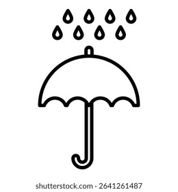 Rainy weather icon simple flat icon vector symbol