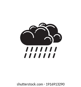 rainy weather icon symbol sign vector