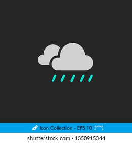 Rainy Weather Icon / Vector - In Color Design