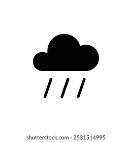 Rainy weather icon web design in vector