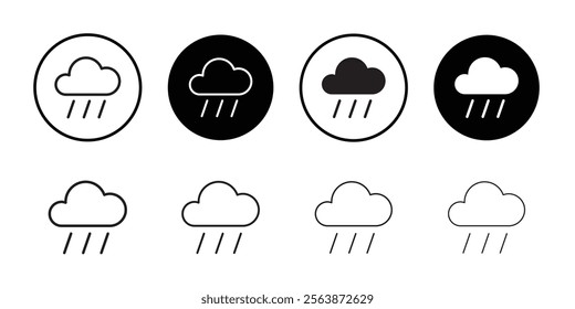 Rainy weather icon web design in vector