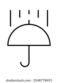 Rainy weather line drawing icon_line width editable stroke