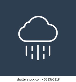 Rainy weather line icon vector