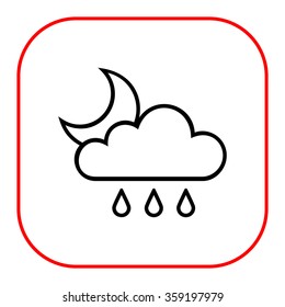 Rainy weather at night