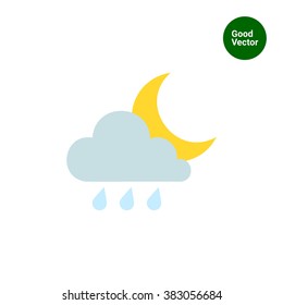 Rainy weather at night