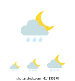 Rainy weather at night
