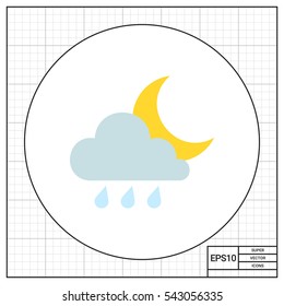 Rainy weather at night