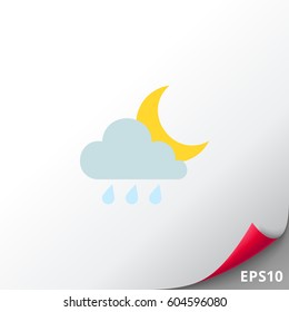 Rainy weather at night