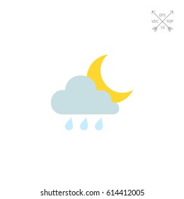 Rainy weather at night