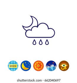Rainy weather at night