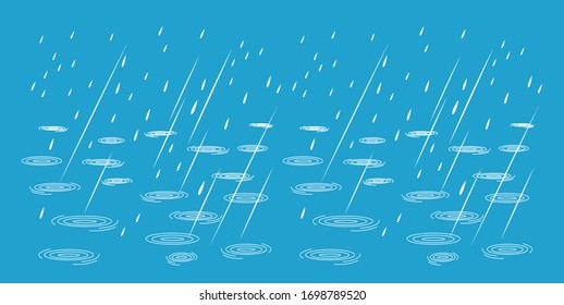 Rainy weather on street, vector design