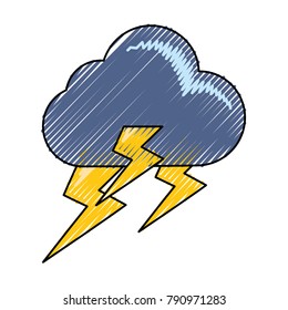 Rainy weather symbol cartoon