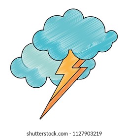 Rainy weather symbol scribble