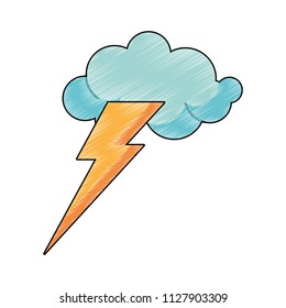 Rainy weather symbol scribble