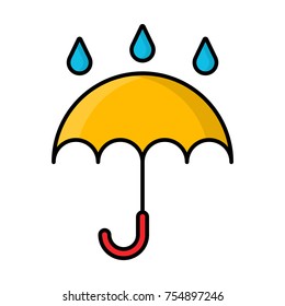 Rainy weather vector icon